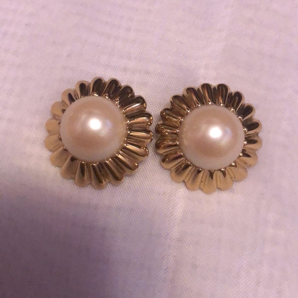 D’ORLAN Faux Pearl Clip On Earrings